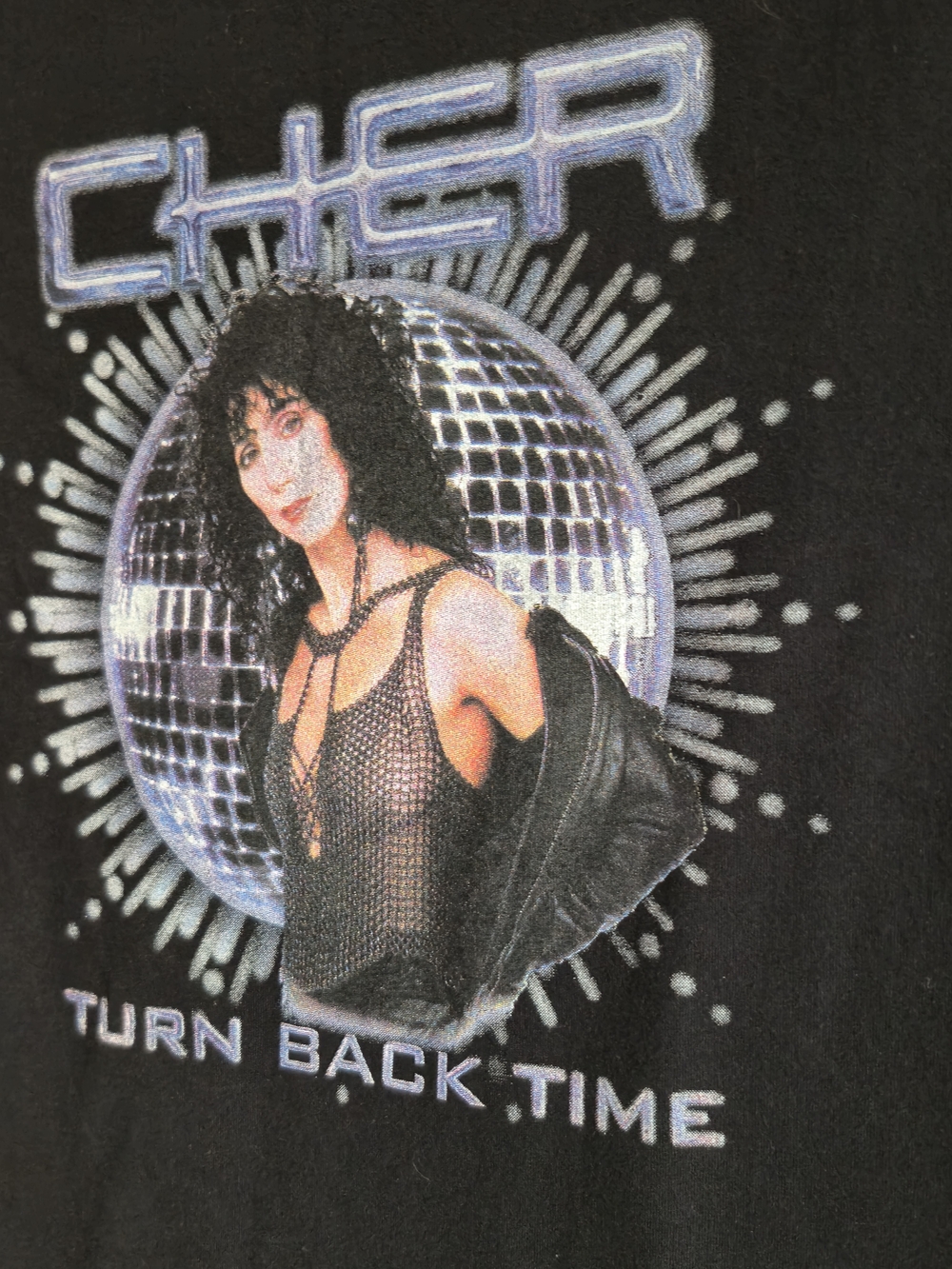 Cher Turn Back Time Band Tee Graphic Concert Top Y2K Aesthetic